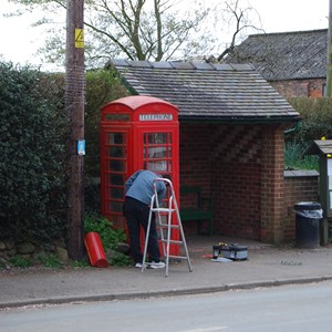 Ightfield Parish Council Defib installation, Telephone box refurb