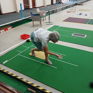 Lorna on short mat
