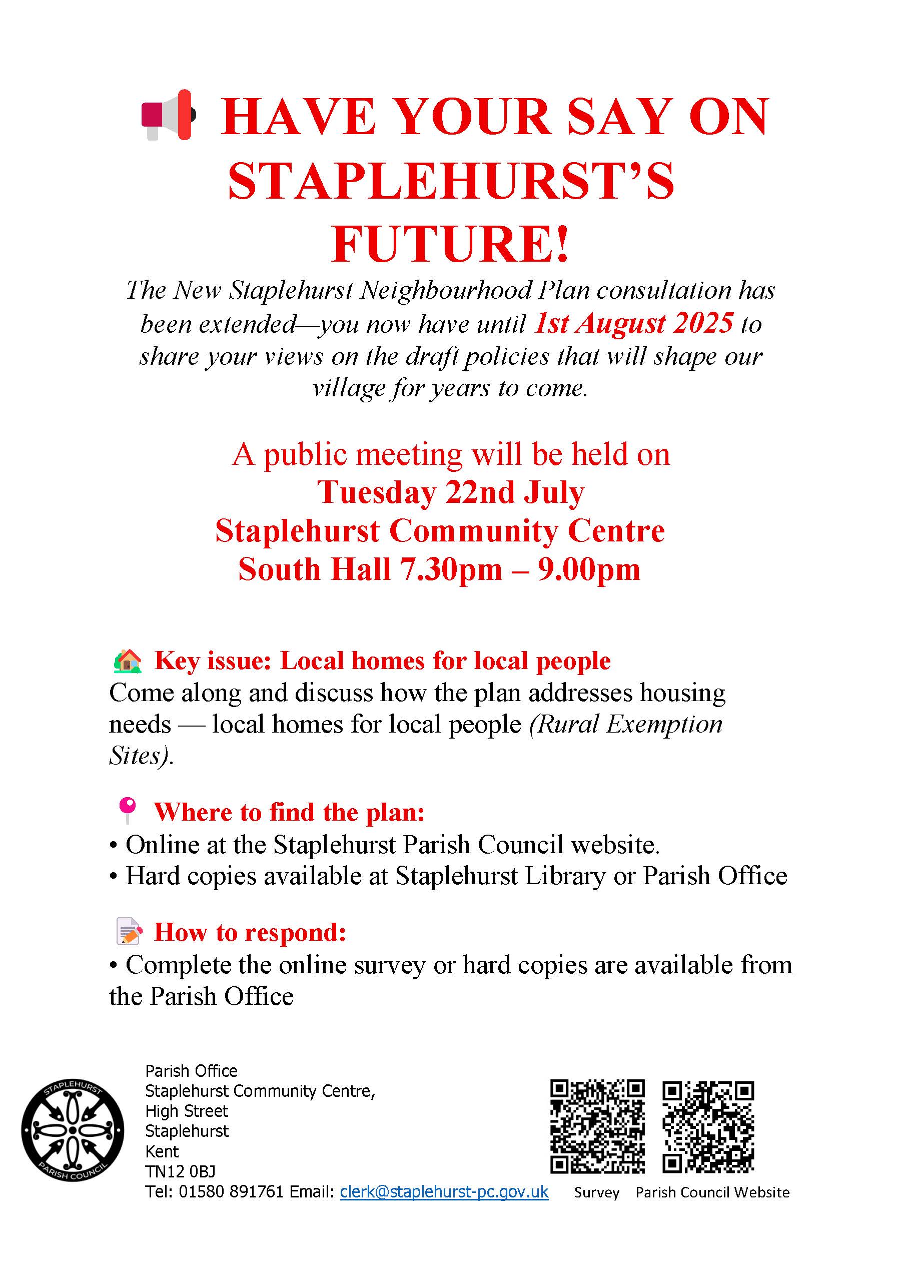 Public meeting 22nd July 2025