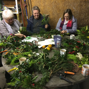The Plough  2019 Christmas Wreath workshop