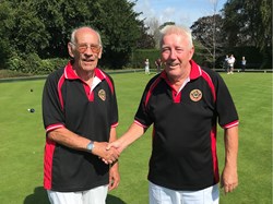Peter Norton and Bryan Cherry in Over 60s final