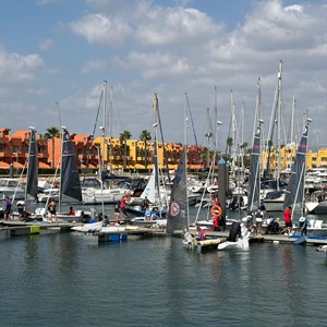 dingy flotilla ready for action