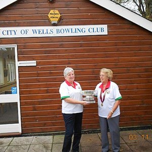 As Heather was unable to attend the County Dinner on 2 November, she was presented with her trophy by Club President Marlene at the November coffee morning.