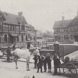 The Mechanics Institute (now the Curtis Museum) & Cottage Hospital at Crown Close 1882