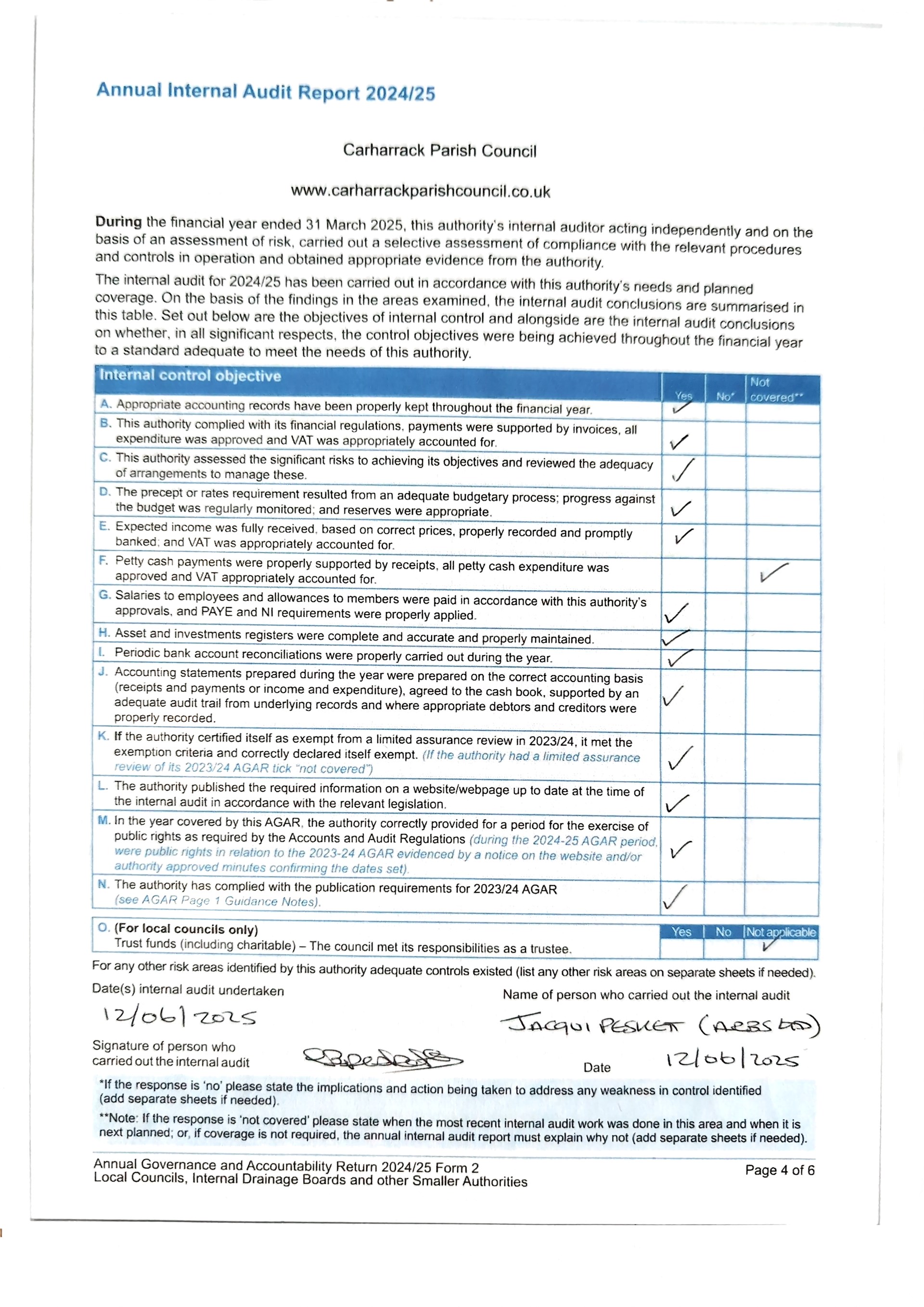 Annual Internal Audit Report 2024/2025