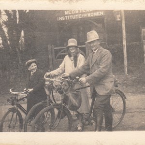 Family outside the Medstead Institute c1930s