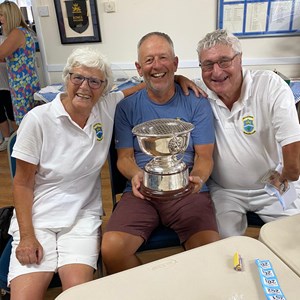 Victorious Heavitree trio at Uffculme - Anne Dyke, Graham Hockin and Terry Chown