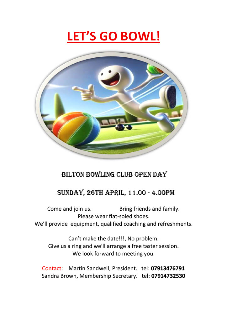 Bilton Bowling Club Open Days 2025 Play Bowls