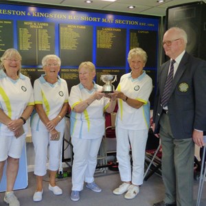 Ladies Drawn Pairs Winners - Mary Greenfield & Maureen Davies.  Runner Ups -  Ennis Allum & Eileen Southon