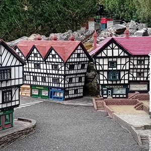 Black & White town in miniature