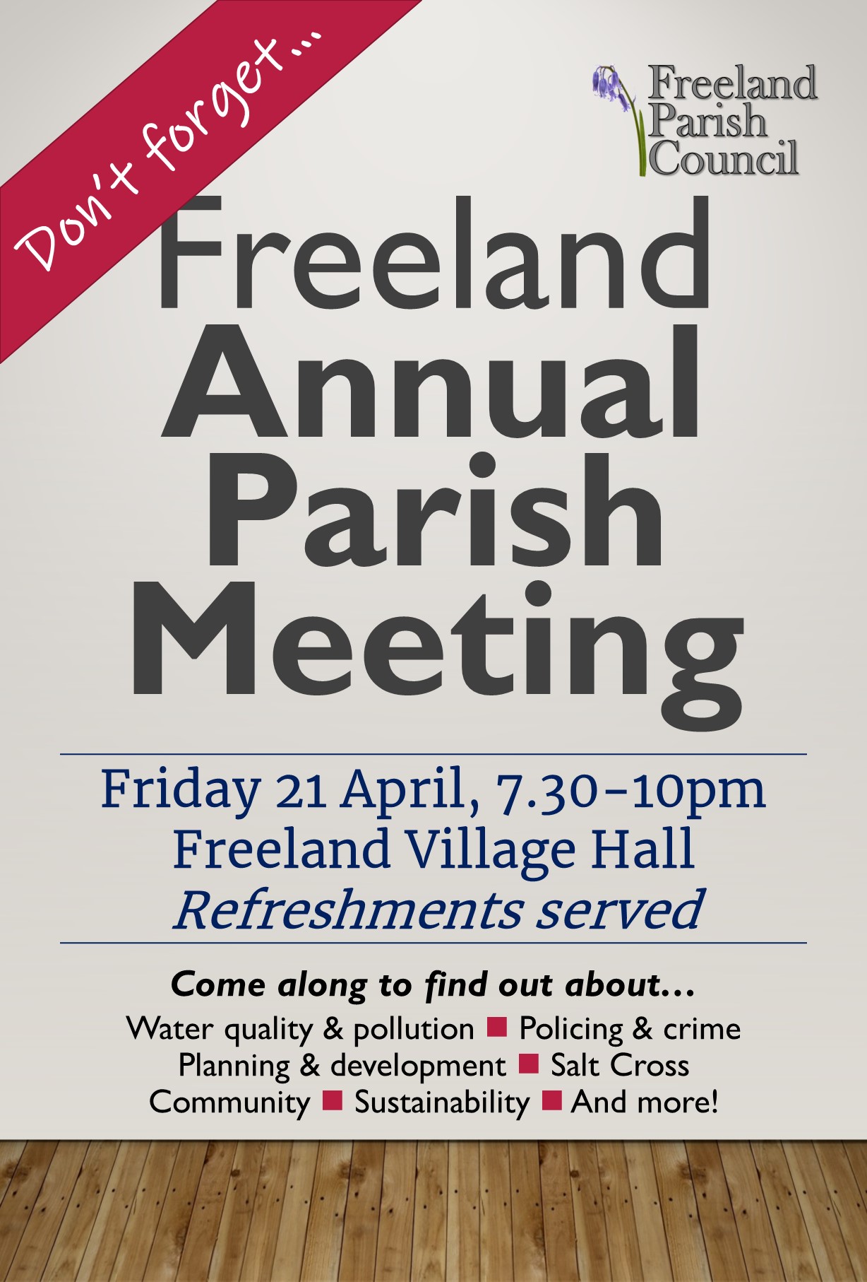 Freeland Parish Council Annual Parish Meetings