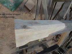 New oak timber shaped to match existing