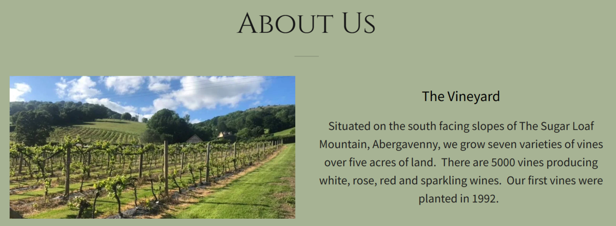 abergavenny bowls club Sugar Loaf Vineyards