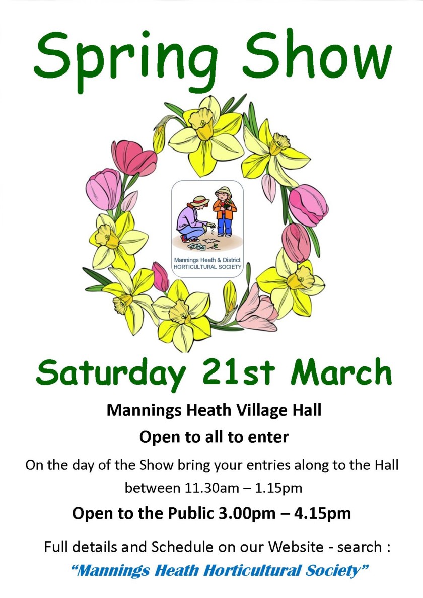 Mannings Heath & District Horticultural Society Latest News 2026