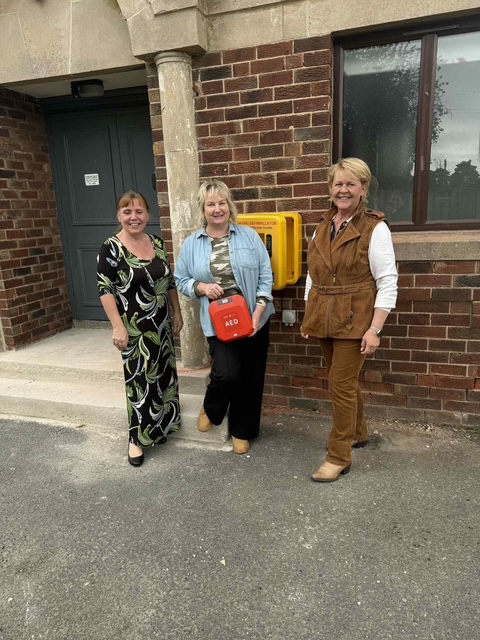 Defibrillator at the Village Hall