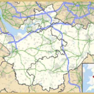 Map showing the county of Chesire