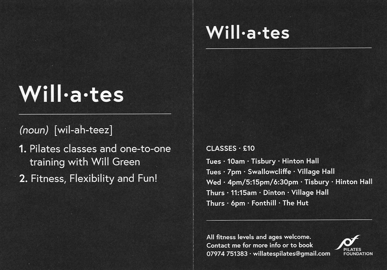 All fitness levels and ages welcome. Call Will on 07974 751383