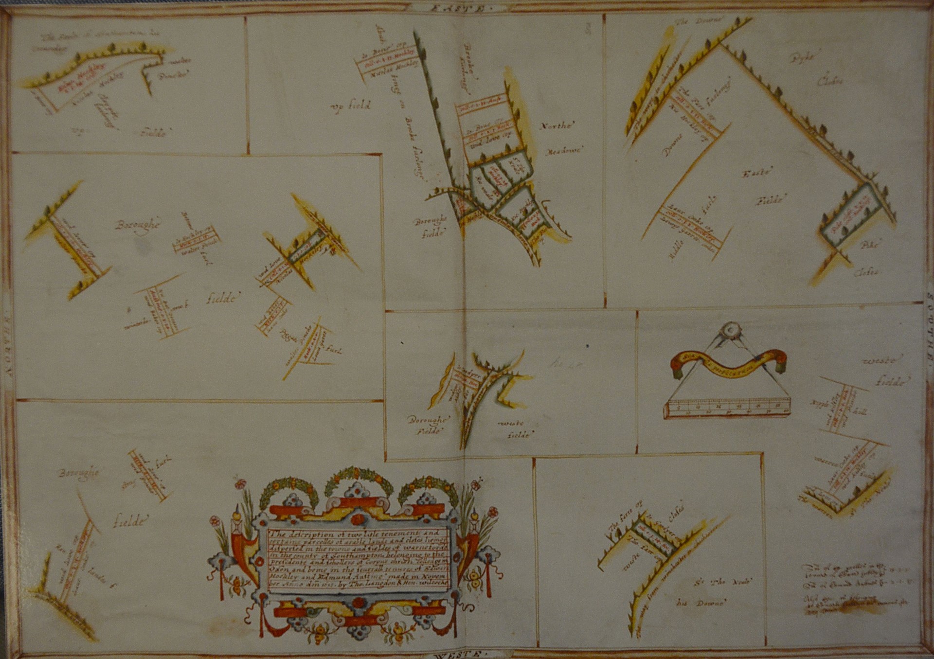 Langdon Map of Warnford from 1615