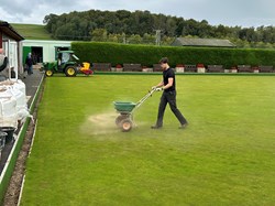 End of season green renovation - Speading dressing sand