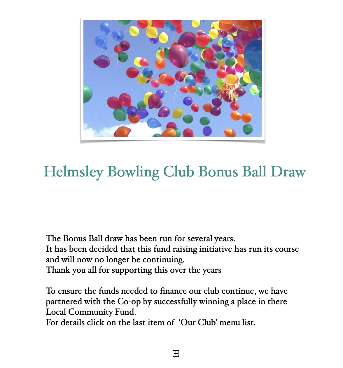 Helmsley Bowling Club Bonus Ball