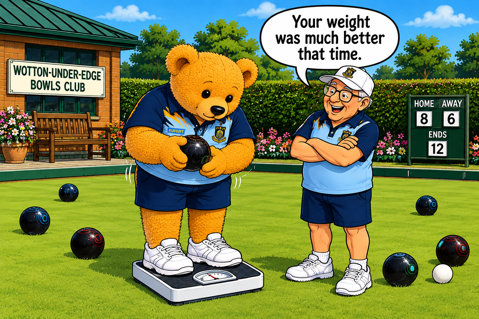 Wotton Bowls Club Rupert the Bowling Bear #3