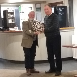 October, Simon presents Mel with the Tarmac League 3rd place sheild.