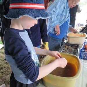 Harry won an archaeology competition set by BARG and earned a day on site; so in between showers, he had a go at everything