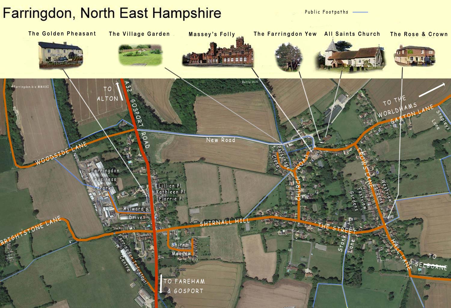 Farringdon Parish Council Hampshire Village Map