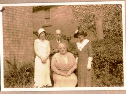 Elodie with her surrogate mother, Annie Lois Hoe (far right) and 'grandparents' Hadfield and Harriet Bocock