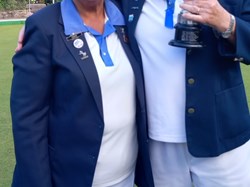 Ladies Handicap winner Tracy Hamilton and runner up, Rosemary Field
