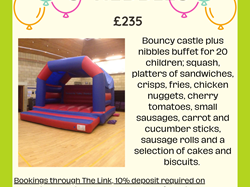 Bouncy Castle and Party Nibbles £235