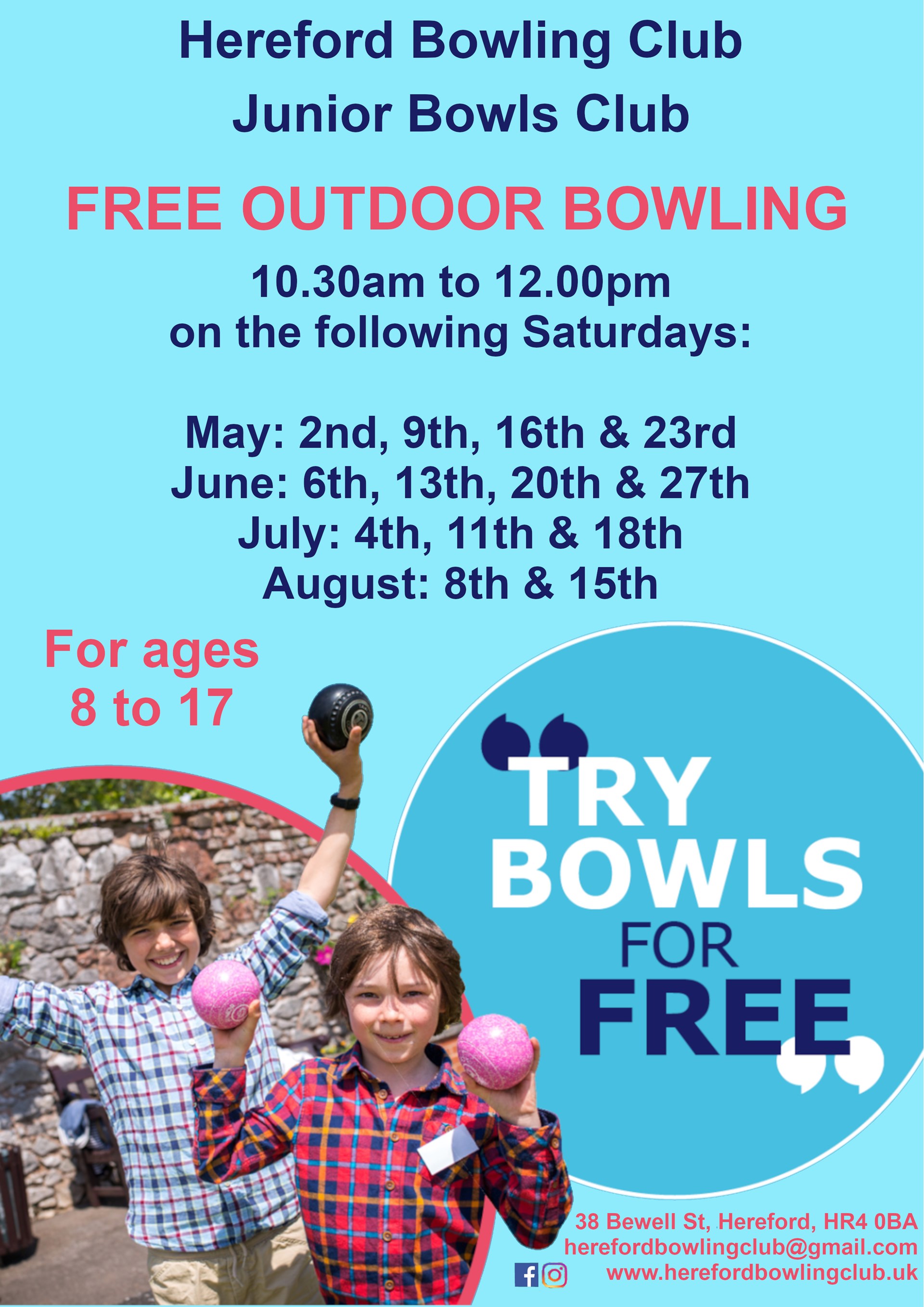 Hereford Bowling Club Junior Bowls