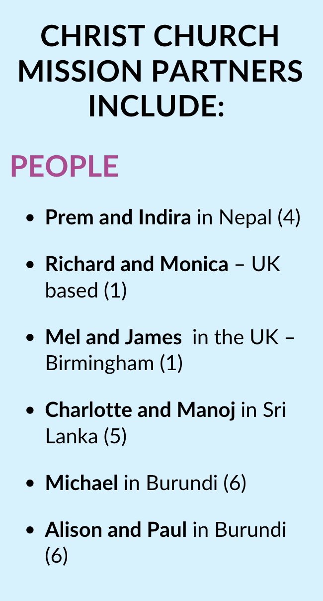 Christ Church Ware MISSION PARTNERS