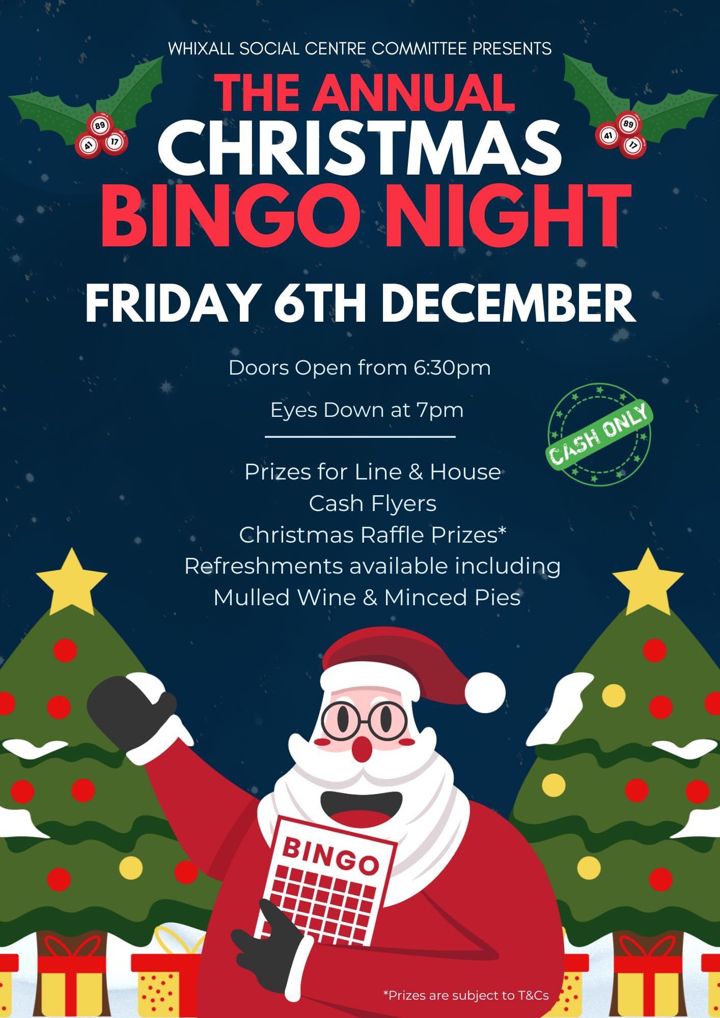 Whixall Social Centre Whixall Social Centre Christmas Bingo