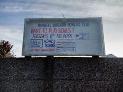Barwell Outdoor Bowling Club Our new sign.