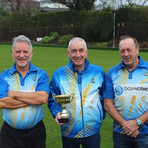 Andrew Harvey, Chris Williams &Richard Bowen Senior Triples Winners 2023