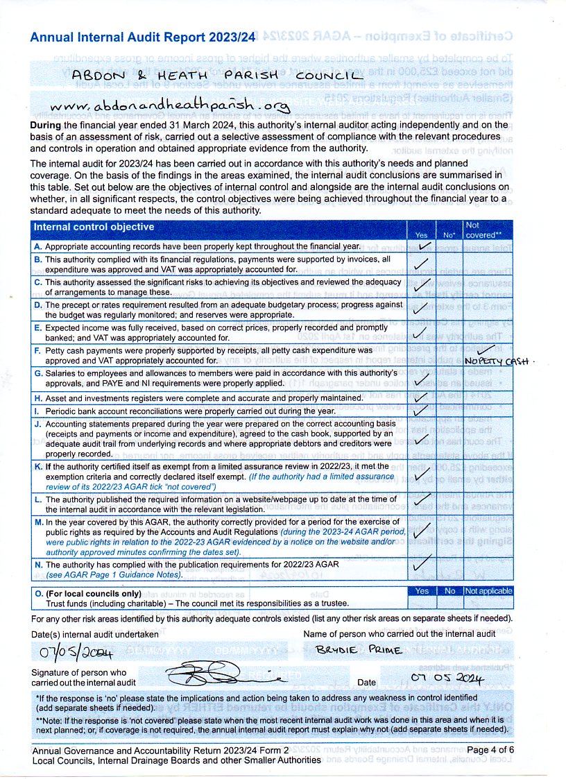 Internal Audit 2023-24