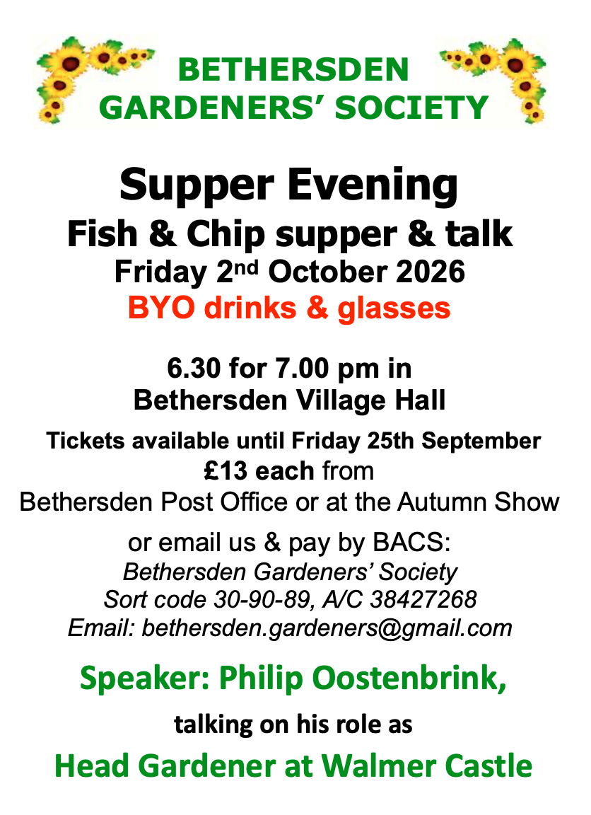 BETHERSDEN GARDENERS' SOCIETY Next Event(s)