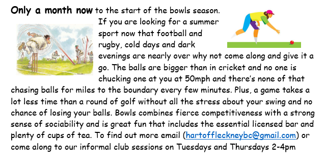 Hart of Fleckney Bowls Club Home