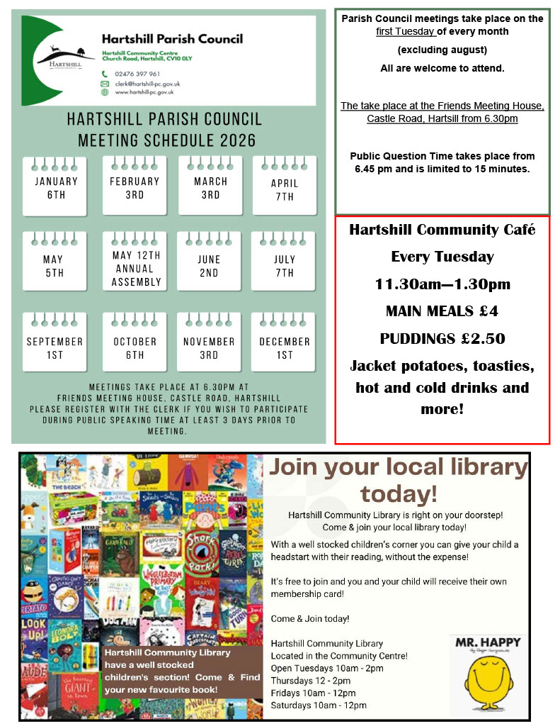 Hartshill Parish Council Community News