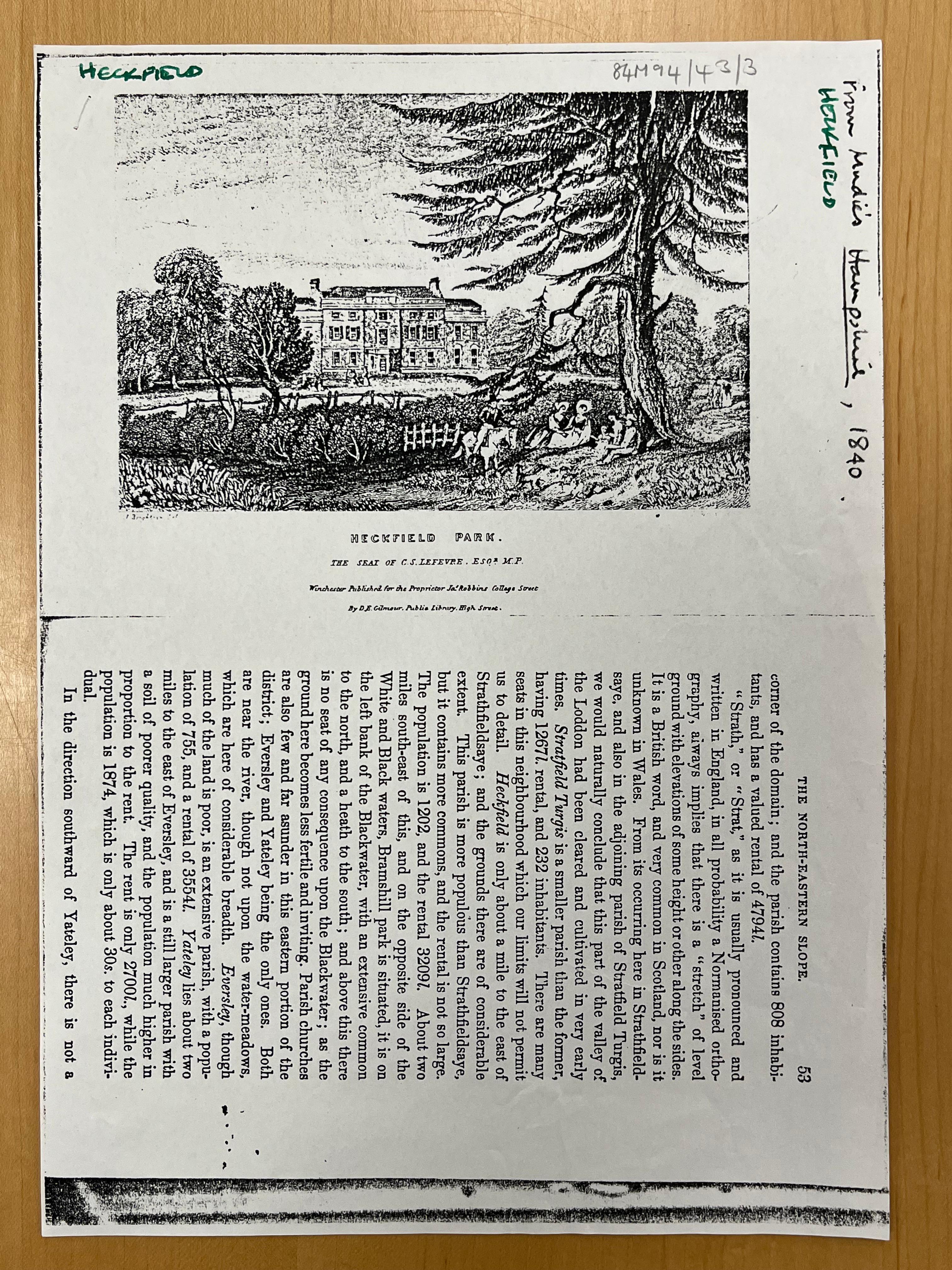 Parish of Heckfield Unknown Book