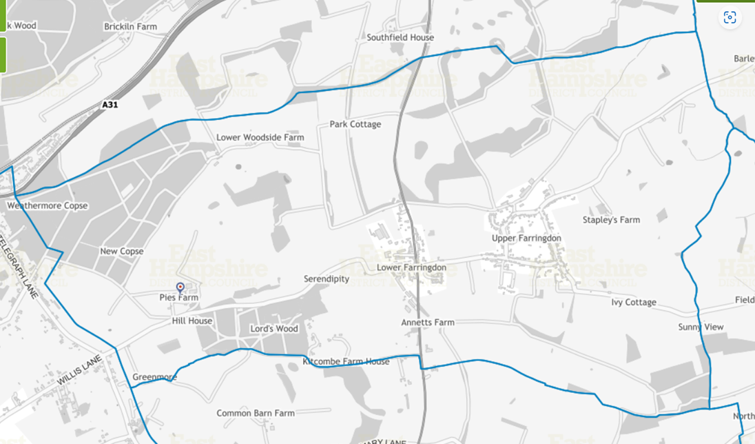 Farringdon Parish Council Hampshire Boundary