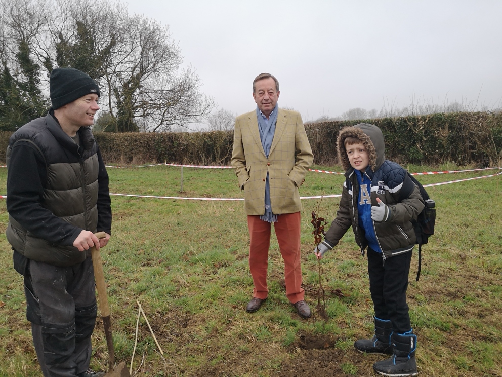 Tree planting day at Campfield Farm