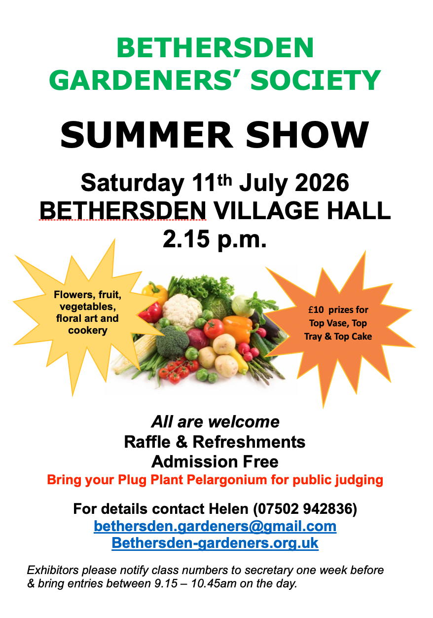 BETHERSDEN GARDENERS' SOCIETY Next Event(s)