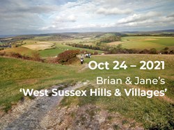 Brian & Jane’s ‘West Sussex Hills & Villages’. – There were hills . . . ©PT