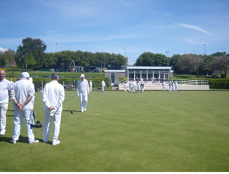 The green and pavillion