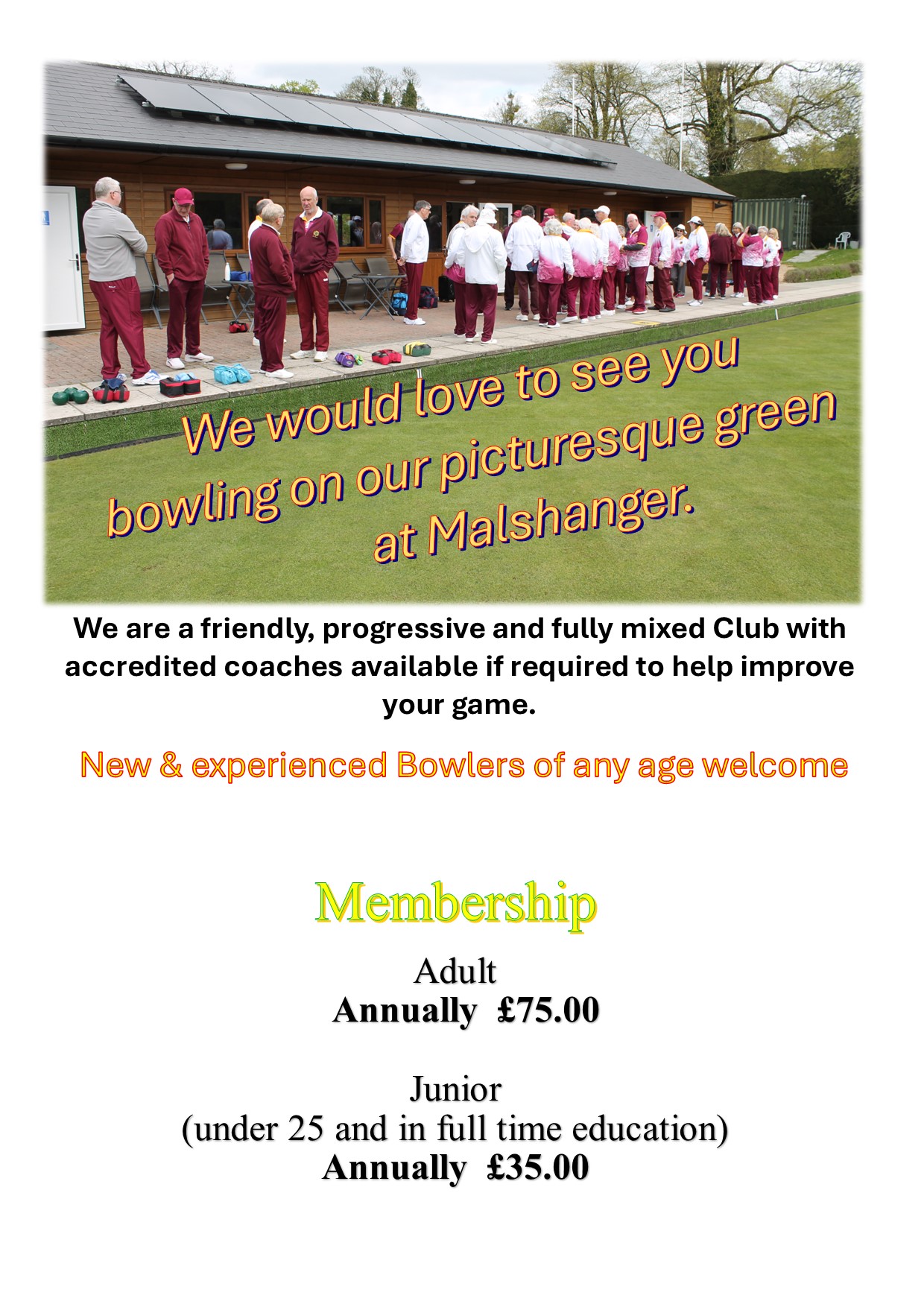Oakley Bowling Club Membership Information