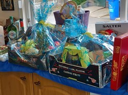 Some of the many raffles prizes at the Maggie Allen Tournament