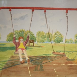 'Em in Beacon Park' Watercolour by R. Morris