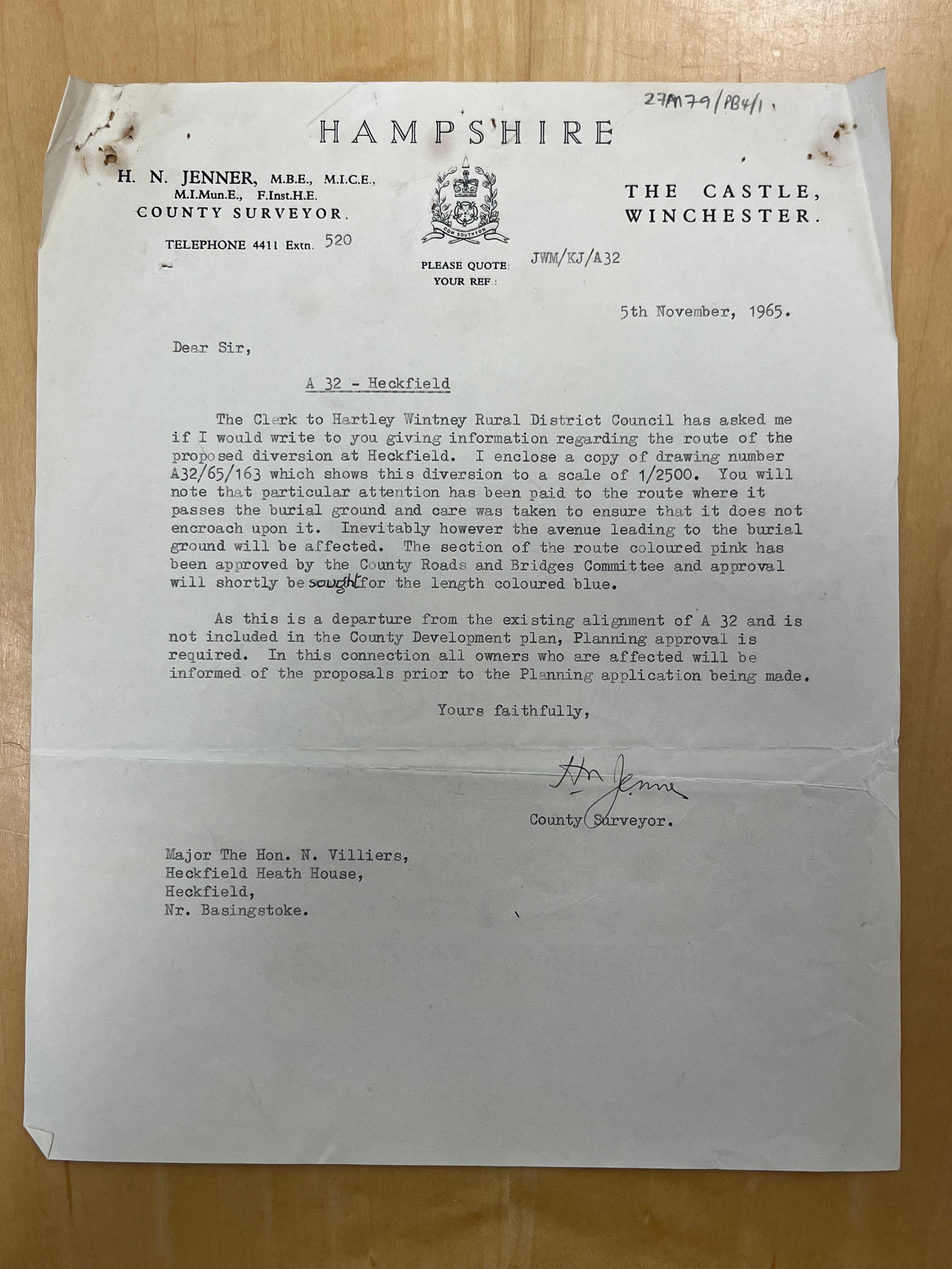 Parish of Heckfield Heckfield A32 Bypass